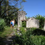 Sheryle and Mike pose for a picture.  Check out the remainding wall of a building