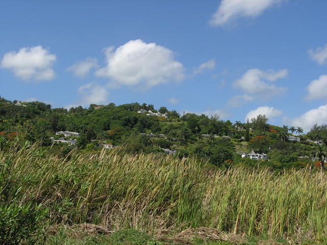 Looking up to the villas