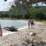 We started beachcombing... looking for shells and treasures