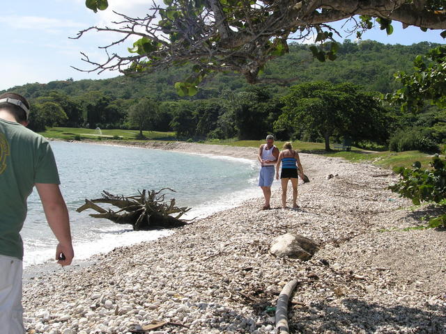 We started beachcombing... looking for shells and treasures