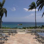 Standing outside of the Great House facing the ocean