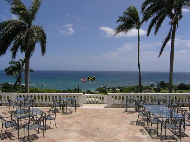 Standing outside of the Great House facing the ocean