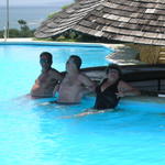 Robbie, David and Anita-  the pool bar is closed for the off-season