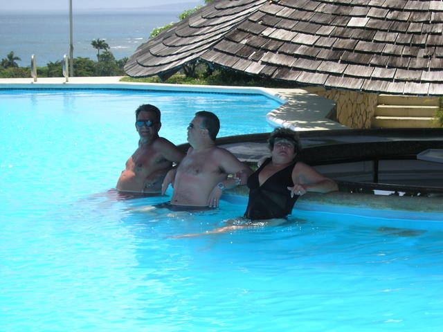 Robbie, David and Anita-  the pool bar is closed for the off-season