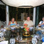 Mike, Sheryle, Frank and Lynn at the dinner table