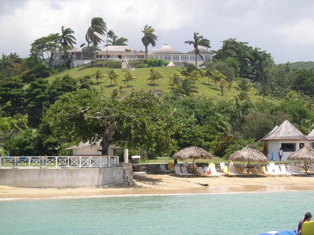 The Great House and the beach