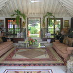 The sitting room inside the main portion of the villa