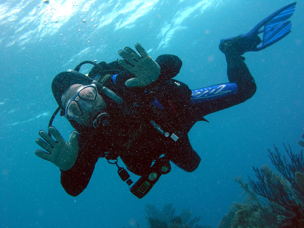 Barry says hi to the Keys reef!