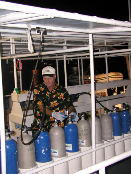 Mark topping off tanks.